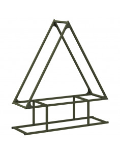 Rastrelliera per Legna da Ardere Verde Oliva 80x25x90 cm 2