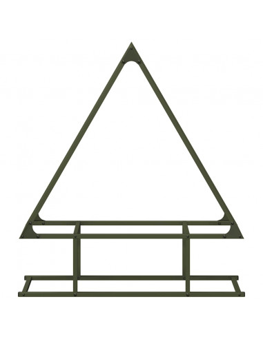 Rastrelliera per Legna da Ardere Verde Oliva 80x25x90 cm