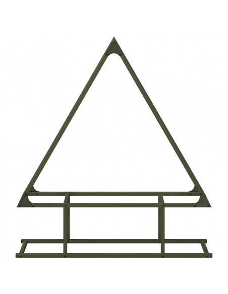 Rastrelliera per Legna da Ardere Verde Oliva 80x25x90 cm