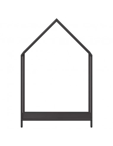 Rastrelliera per Legna da Ardere Nera 60x25x90 cm