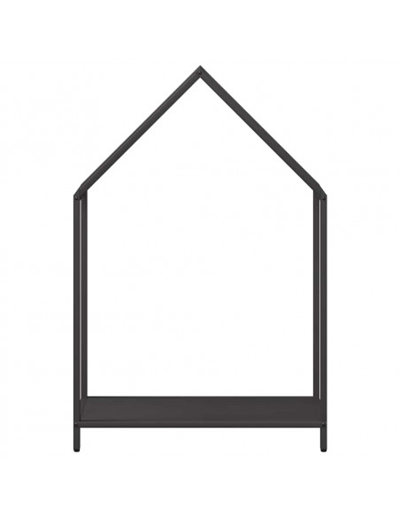 Rastrelliera per Legna da Ardere Nera 60x25x90 cm
