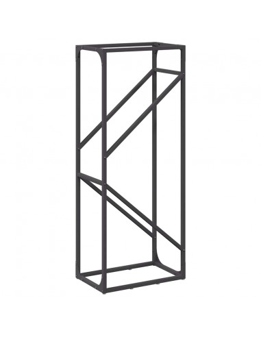 Rastrelliera per Legna da Ardere Nera 40x25x100 cm