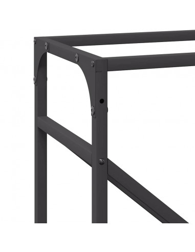 Rastrelliera per Legna da Ardere Nera 40x25x100 cm