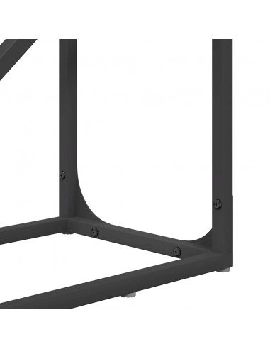 Rastrelliera per Legna da Ardere Nera 40x25x100 cm