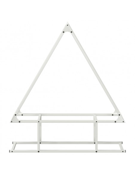 Rastrelliera per Legna da Ardere Bianca 80x25x90 cm