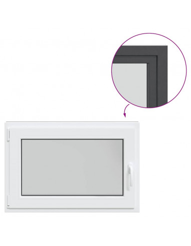 Rastrelliera per Legna da Ardere Antracite 80x25x90 cm