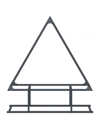 Rastrelliera per Legna da Ardere Antracite 80x25x90 cm