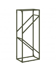 Rastrelliera per Legna da Ardere Verde Oliva 40x25x100 cm 2