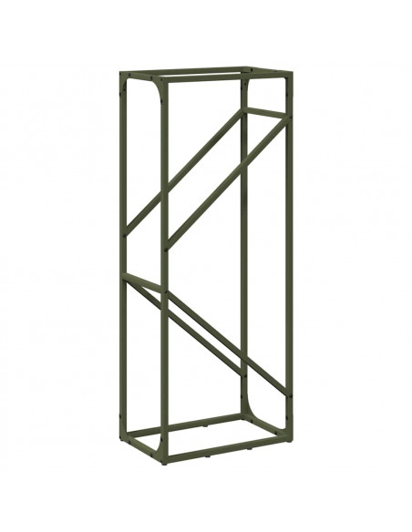 Rastrelliera per Legna da Ardere Verde Oliva 40x25x100 cm