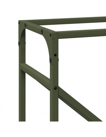 Rastrelliera per Legna da Ardere Verde Oliva 40x25x100 cm