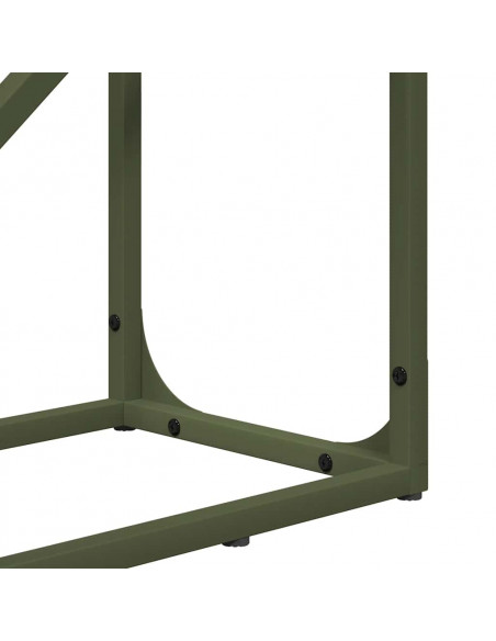 Rastrelliera per Legna da Ardere Verde Oliva 40x25x100 cm