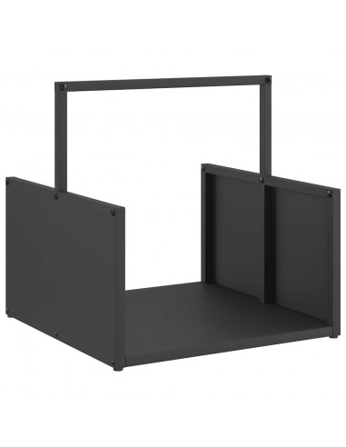 Rastrelliera per Legna da Ardere Nera 40x40x40 cm