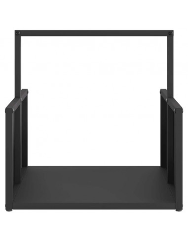 Rastrelliera per Legna da Ardere Nera 40x40x40 cm