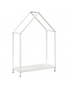 Rastrelliera per Legna da Ardere Bianca 60x25x90 cm 2