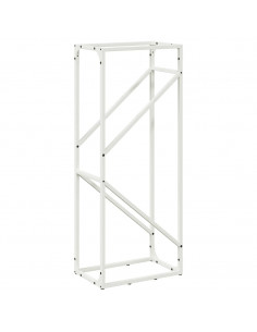 Rastrelliera per Legna da Ardere Bianca 40x25x100 cm 2