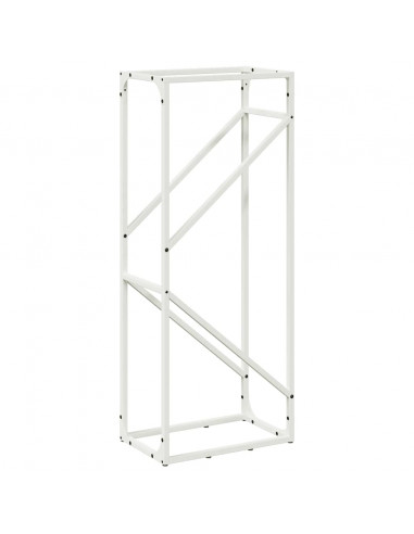 Rastrelliera per Legna da Ardere Bianca 40x25x100 cm