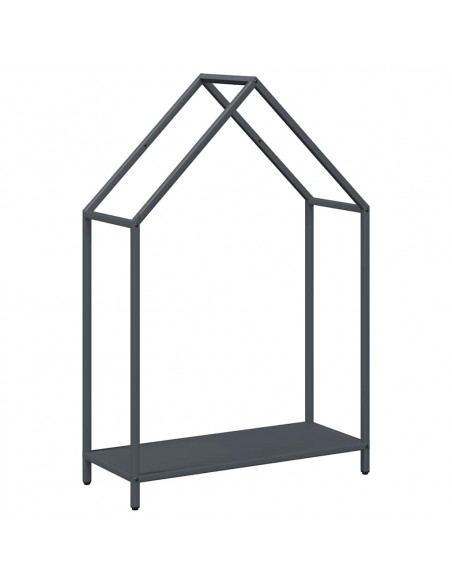 Rastrelliera per Legna da Ardere Antracite 60x25x90 cm