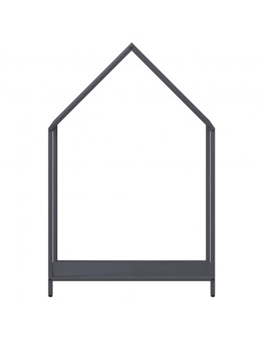 Rastrelliera per Legna da Ardere Antracite 60x25x90 cm