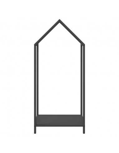 Rastrelliera per Legna da Ardere Nera 40x25x90 cm