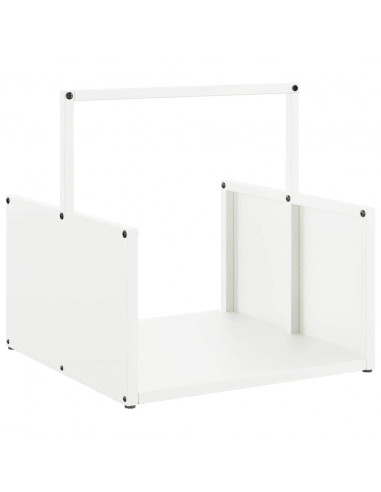 Rastrelliera per Legna da Ardere Bianca 40x40x40 cm