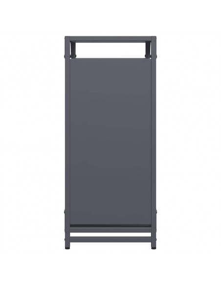 Rastrelliera per Legna da Ardere Antracite 44x28x65 cm