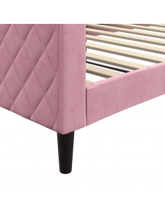 Letto da Giorno Rosa 100x200 cm in Velluto