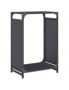 Rastrelliera per Legna da Ardere Antracite 44x28x65 cm 2