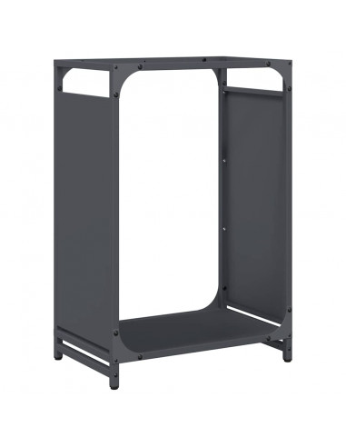 Rastrelliera per Legna da Ardere Antracite 44x28x65 cm