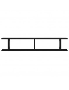 Mensole da Parete 2 pz Rovere Nero 105x18x20 cm in Truciolato