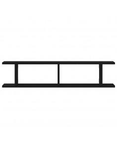 Mensole da Parete 2 pz Rovere Nero 90x18x20 cm in Truciolato