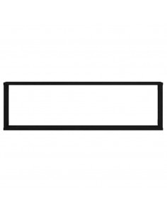 Mensole Parete Cubo 2 pz Rovere Nero 100x15x30 cm Multistrato