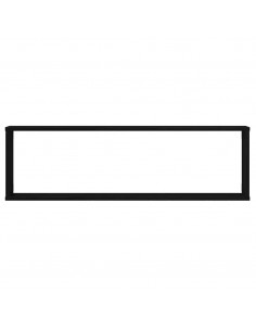 Mensole Parete Cubo 4 pz Rovere Nero 100x15x30 cm Multistrato