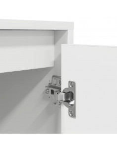 Mobile Porta TV con Luci LED Bianco 100x41x50 cm