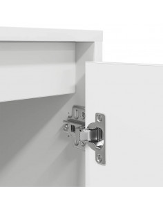 Mobile Porta TV con Luci LED Bianco 160,5x41x50 cm