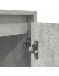 Mobile Porta TV con Luci LED Grigio Cemento 160,5x41x50 cm