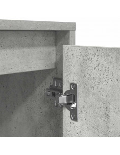 Mobile Porta TV con Luci LED Grigio Cemento 193,5x41x50 cm