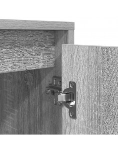 Mobile Porta TV con Luci LED Grigio Sonoma 193,5x41x50 cm