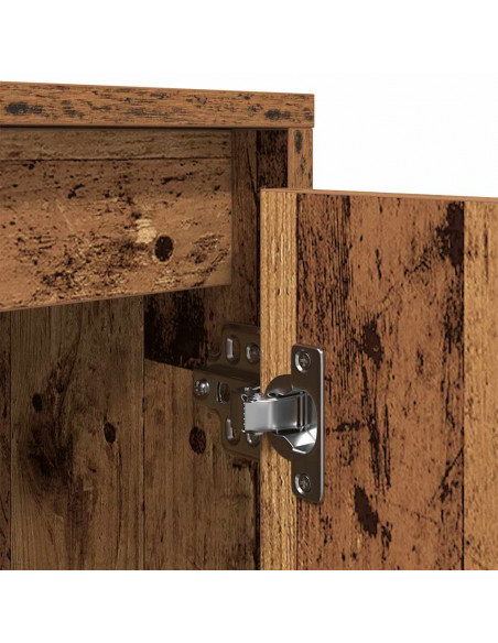 Mobile Porta TV con Luci LED Legno Antico 160,5x41x50 cm