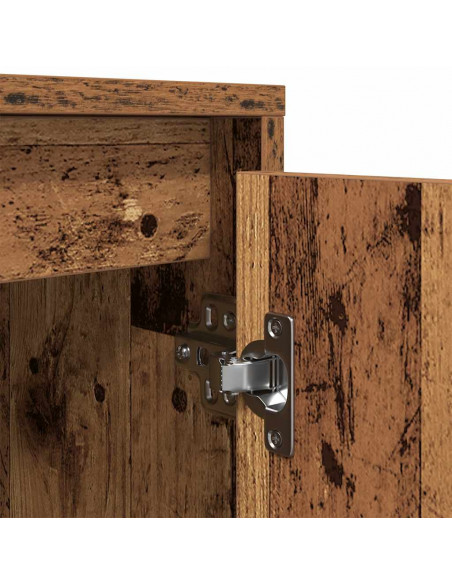 Mobile Porta TV con Luci LED Legno Antico 193,5x41x50 cm