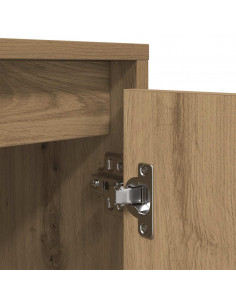 Mobile Porta TV con Luci LED Rovere Artigianale 100x41x50 cm