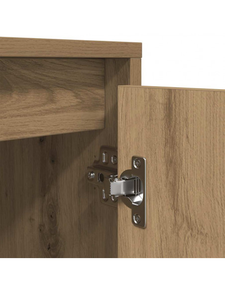 Mobile Porta TV con Luci LED Rovere Artigianale 100x41x50 cm