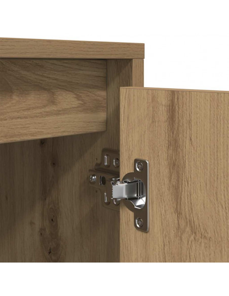 Mobile Porta TV con Luci LED Rovere Artigianale 160,5x41x50 cm