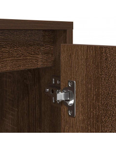 Mobile Porta TV con Luci LED Rovere Marrone 100x41x50 cm