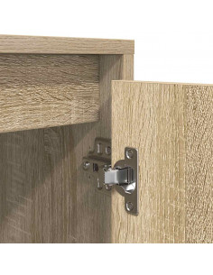 Mobile Porta TV con Luci LED Rovere Sonoma 193,5x41x50 cm