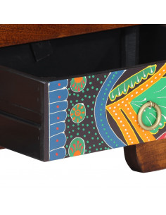 Mobile Porta TV Multicolore 110x30x40 Legno Massello di Acacia