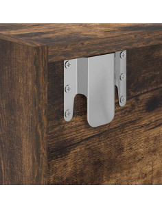 Mobile Porta TV Rovere Fumo 60x31x25,5 cm in Legno Multistrato