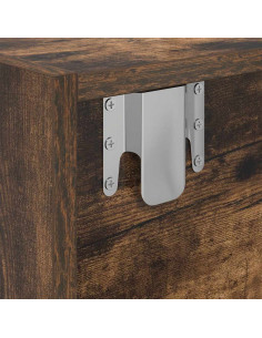 Mobile Porta TV Rovere Fumo 80x31x25,5 cm in Legno Multistrato