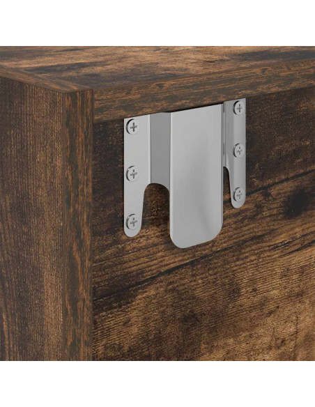 Mobile Porta TV Rovere Fumo 80x31x25,5 cm in Legno Multistrato