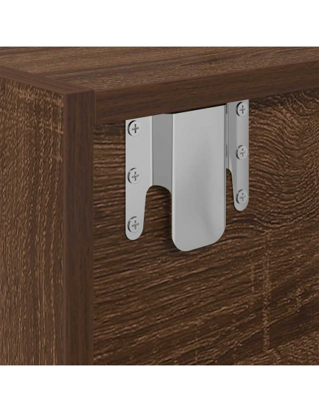 Mobile Porta TV Rovere Marrone 80x31x25,5 cm Legno Multistrato