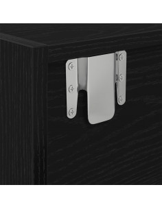 Mobile Porta TV Rovere Nero 100x31x25,5 cm in Legno Multistrato